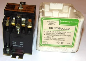 ¡NUEVO RELÉ INDUSTRIAL GENERAL ELECTRIC GE CR120B02222 10A 600V! ¡BOBINA 120V! USA! - Imagen 1 de 7