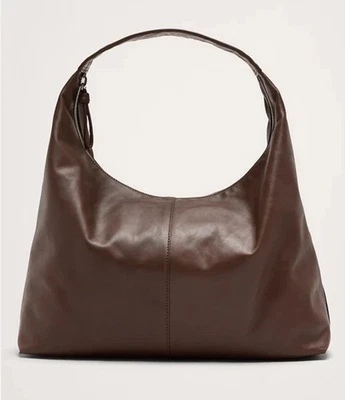 Bolso Hobo Banana Republic Cuero Slouchy Roble Marrón Grande Cartera Bolso de Hombro NUEVO Foto 1 de 2