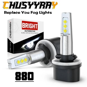 6000K White For Nissan TITAN 2004 2005 2006 2007-2015 2x LED 880 Fog Light Bulbs - Picture 1 of 12