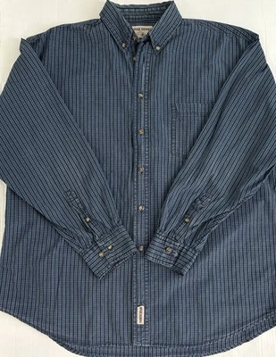 High Sierra Shirt XL Blue & Navy Check Plaid Button Down Collared Long Sleeve - Image 1 of 4