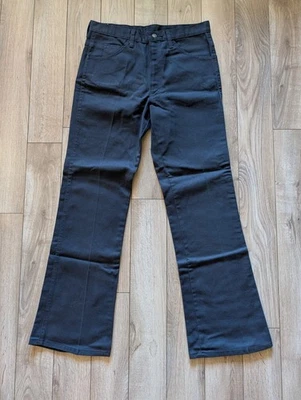 Calça masculina flare vintage anos 60 e 70 32x32 azul marinho Levi's Lee Wrangler sem marca - Imagem 1 de 4