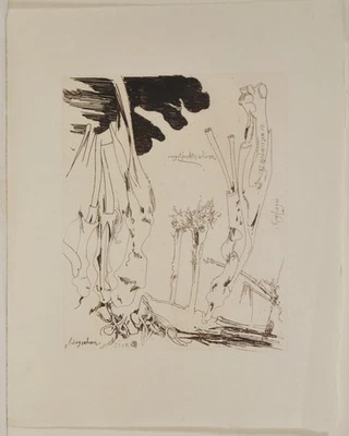 Horst Janssen /Radierung/1983 /Langenhorn/handsigniert von Lamme verso - Bild 1 von 4