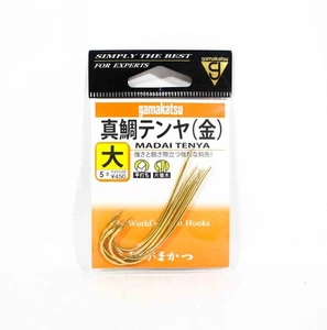 Gamakatsu 67964 Madai Tenya Hook Gold Size L ,5 Per pack (4766) - Picture 1 of 6