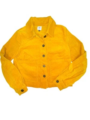 Chaqueta de pana con bolsillos Cabi para mujer talla XS amarillo mostaza. Foto 1 de 3