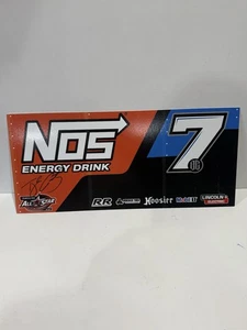Tyler Courtney #7BC NOS Energy Autographed Metal Wing Panel 20 X 9 - Picture 1 of 1