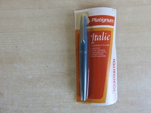 Blue Platignum Italic Fountain Pen in Sealed, Unopened Pack. - Picture 1 of 5