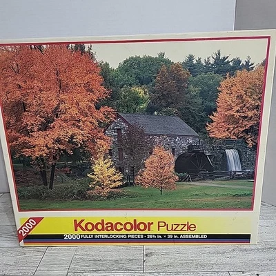 Rompecabezas Kodacolor 1992 vintage 2000 piezas #16161 Sudbury Grist Mill MA sin abrir Foto 1 de 4