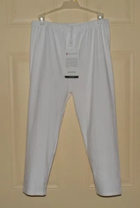 Leggings Depot White Cropped Elastic Waist High Waisted Women's Size L NWT - Picture 1 of 5