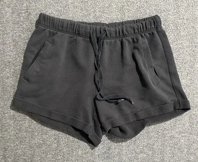 Pantalones Cortos ROSA Negros Cintura Elástica Para Mujer Talla S Foto 1 de 4