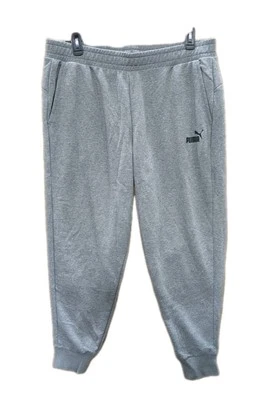 Pantalones de chándal PUMA para hombre 2XL gris mezcla de algodón con cordón liso AA1 Foto 1 de 4