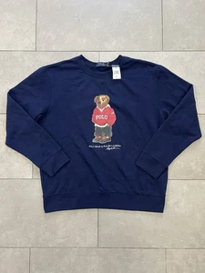 Polo Bear By Ralph Lauren Polar Pullover Cuello Redondo Azul Marino Sudadera Para Hombres XL NUEVO CON ETIQUETAS - Imagen 1 de 11