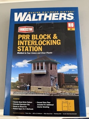 Kit escala HO Walthers Cornerstone estación de enclavamiento bloque PRR  Foto 1 de 2