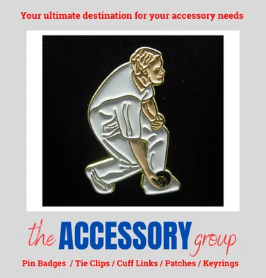 New Bowls Bowler sports lawn indoor BOWLS pin badge tie pin badge metal Enamel - Image 1 of 2