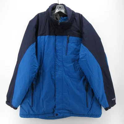 LL Bean Jacket Men XL Blue Rugged Ridge Parka Primaloft Tek Insulated Gorpcore * - Image 1 of 4