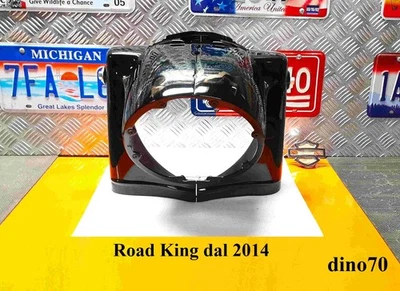 Harley Davidson nacelle gusci faro anteriore nero originali x Road King dal 2014 - Immagine 1 di 4