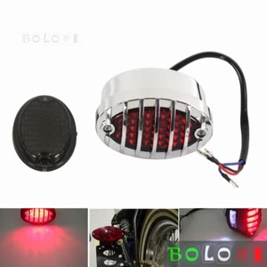 Motorcycle LED License Plate Tail Light For Harley Bobber Chopper Cafe Racer - Picture 1 of 7