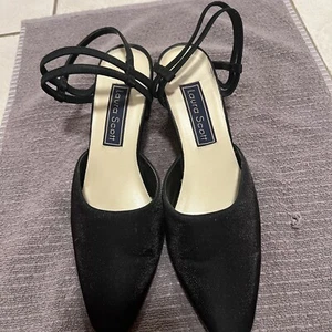 Laura Scott Strappy Black Heels. 8M. With Box - Picture 1 of 7