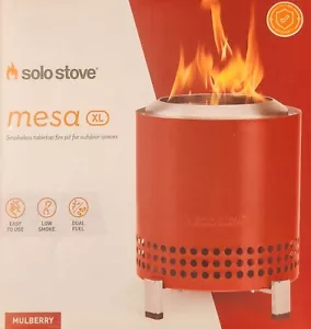 New Solo Stove Mesa XL Smokeless Tabletop Outdoor Fire Pit Color Mulberry