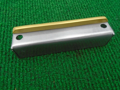 3 3/4" KEEPER for CARPENTER STYLE RIM LOCK - BRASS & STEEL REPRODUCTION  (33177) Cover