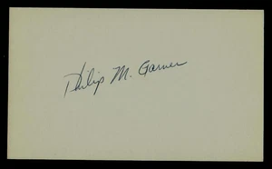 "Houston Astros" Phil Garner Hand Signed 3X5 Card Signature Auctions COA - Picture 1 of 2