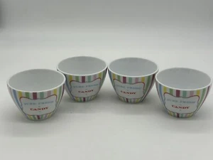 Robert Gordon Australia Pure Fresh Candy Bowls Multicolored Stripe (Set of 4) - Picture 1 of 6