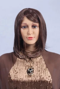 Perücke wig weiblich für Schaufensterpuppe Glatt Braun C6 Frau NEU!!! - Bild 1 von 4