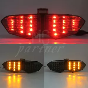 Smoke Integrated LED Tail Light Signals For Yamaha YZF R6 2003 2004 2005 - Picture 1 of 10