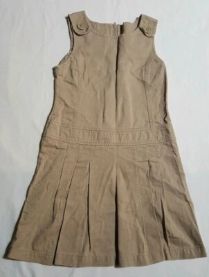 Oshkosh Bigosh девочки джемпер платье униформа * цвет * желтовато-коричневый * размер * 7 - Изображение 1 из 2