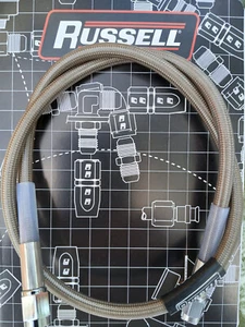 Harley Davidson Russell 21" Braided Stainless Steel Brake Line FXST FLST FLH XL - Bild 1 von 1