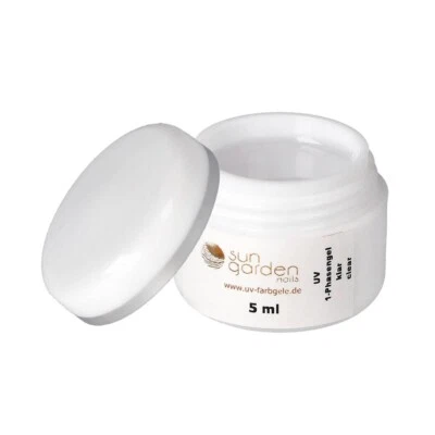 UV Gel 1-Phasengel 5 ml  - klar - All in One Gel - 3-1 UV Gel für Grundierung,   - Bild 1 von 4