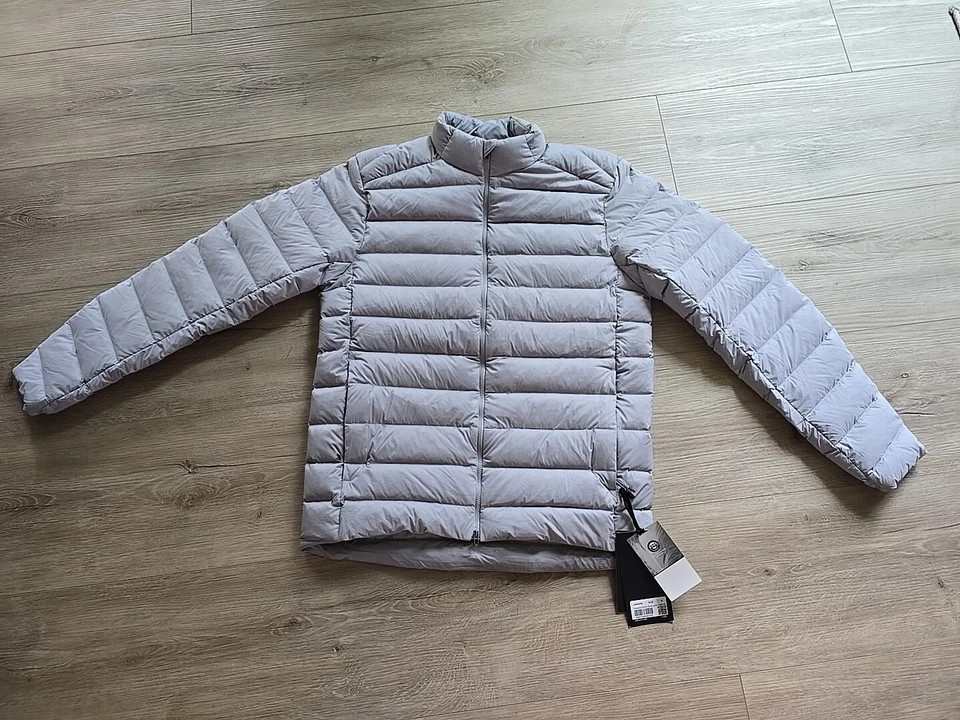 New Lululemon Mens Navigation Stretch Goose Down Jacket Gray Puffer Size Small - Image 1 of 4