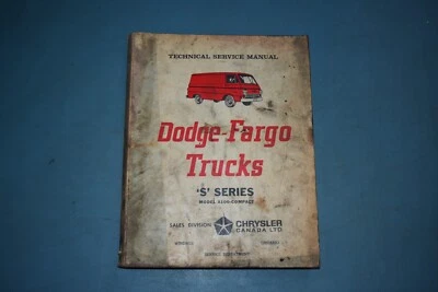 Dodge Fargo A100 S Series 1964 65 taller de servicio reparación manual camioneta pickup compacta Foto 1 de 4