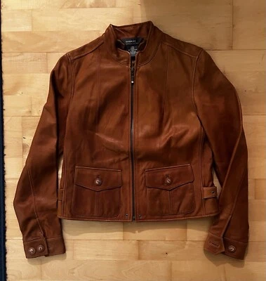 Цветная кожаная куртка George Ran Camel на молнии размер M - Изображение 1 из 3