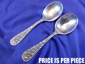 STIEFF REPOUSSE STERLING SILVER BABY SPOON - GOOD CONDITION MONO DIFFERENT - Picture 1 of 9