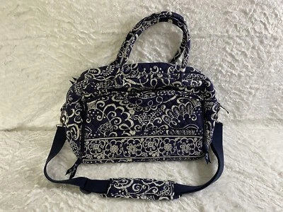 Bolso para Computadora Vera Bradley Azul Marino y Blanco, Limpio Ajustable, Hermoso Bolso Foto 1 de 4