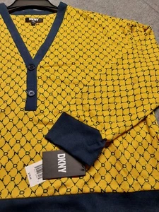DKNY Sleepwear Lounge Wear Women's Size L Top and Shorts Pajama Set in Yellow - Picture 1 of 15