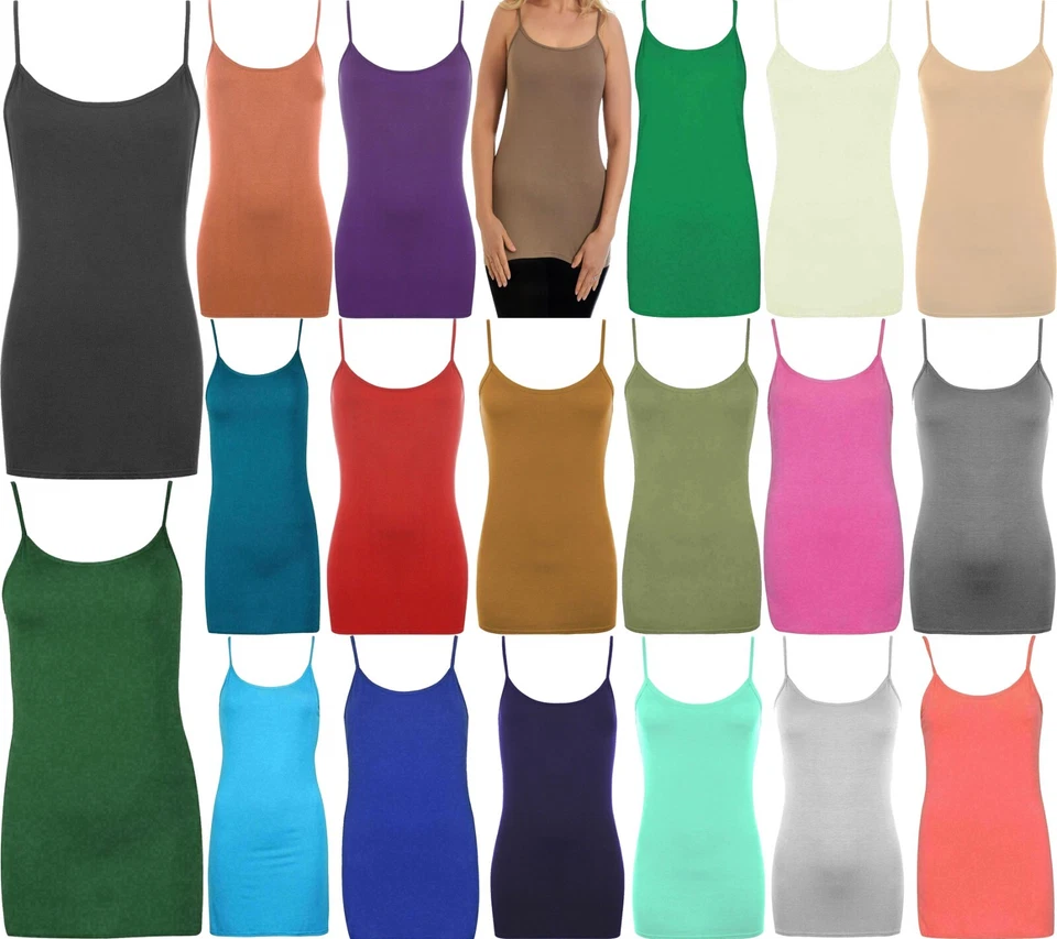 Ladies Sleeveless Cami Vest Tank Top Womens Pullover Strappy Camisole Tank Top - image 1 of 1