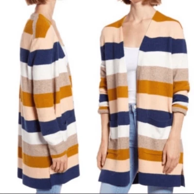 Cárdigan Madewell Kent Colorblock Lana Alpaca NUEVO Talla Grande 3X Índigo Bengalí Foto 1 de 4