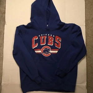 Chicago Cubs Youth Large Hoodie Sweatshirt Genuine Merchandise-Blue-Great Cond. - Picture 1 of 5