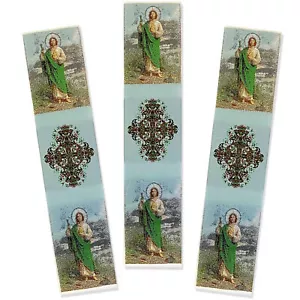 Saint Jude - Set of 3 Tapestry Icon Book Markers 9 1/8"x2" - St Jude Patron - Picture 1 of 1