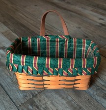 1997 Longaberger Hanging Key Mail Basket with Liner & Protector