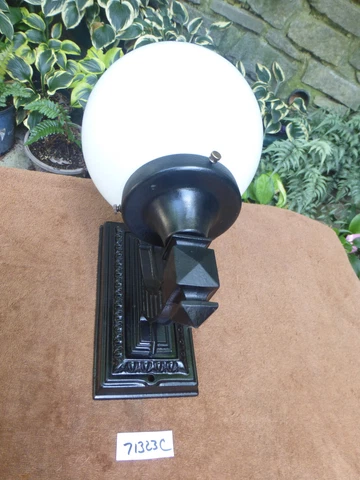 Vintage Antique LG Iron Sconce Light Fixture Porch Light Mission Gothic 71323 C Cover