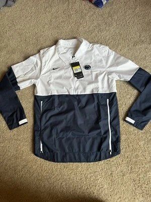 NIKE PENN STATE 1/2 Zip On Field Jacket HOT JACKET WHITE NAVY MENs Small CQ5121 - Image 1 of 4