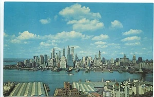 Vintage Postcard Lower Manhattan Skyline New York City NY 1960s - Picture 1 of 2