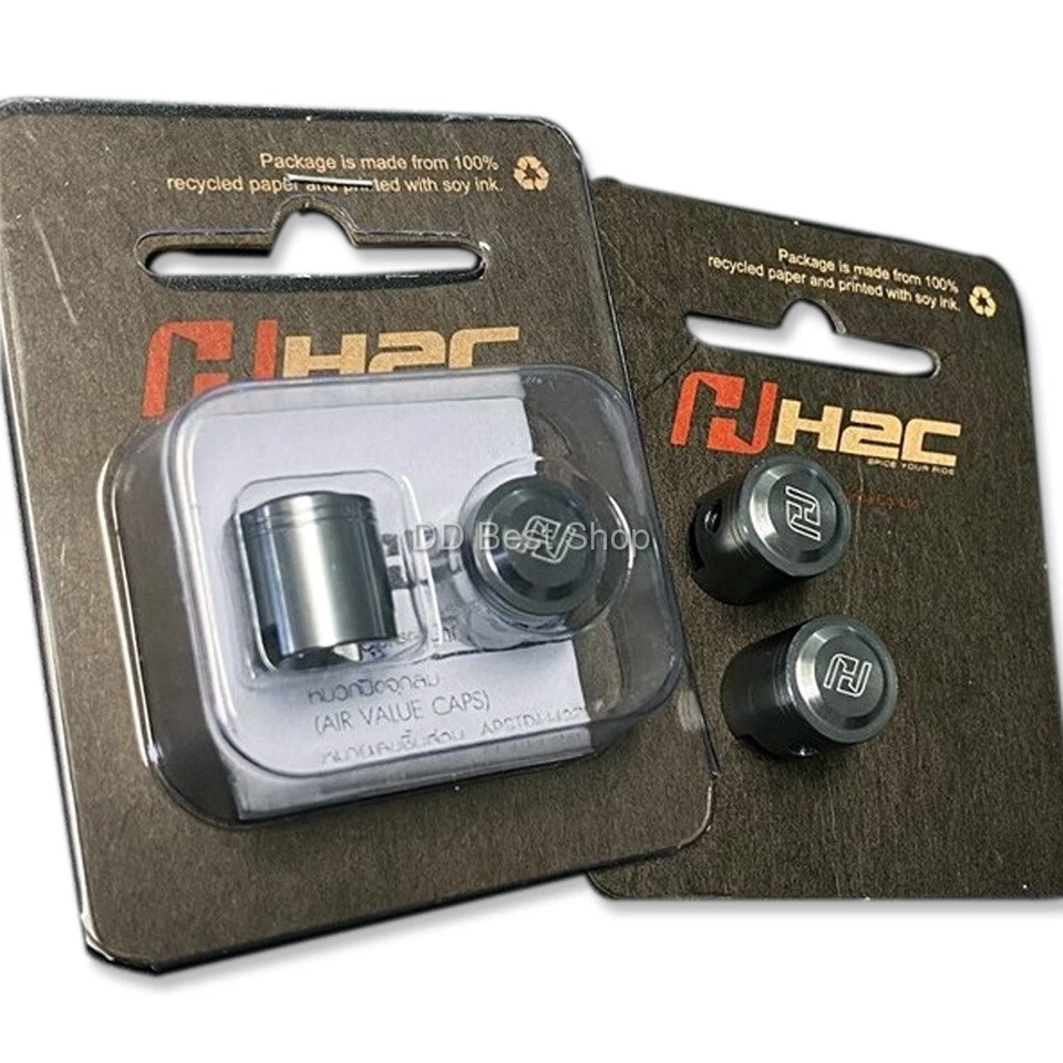 Tire Air Valve Cap H2C Piston type for Car Motorcycle Honda All model Set 2pcs. Foto 1 de 4