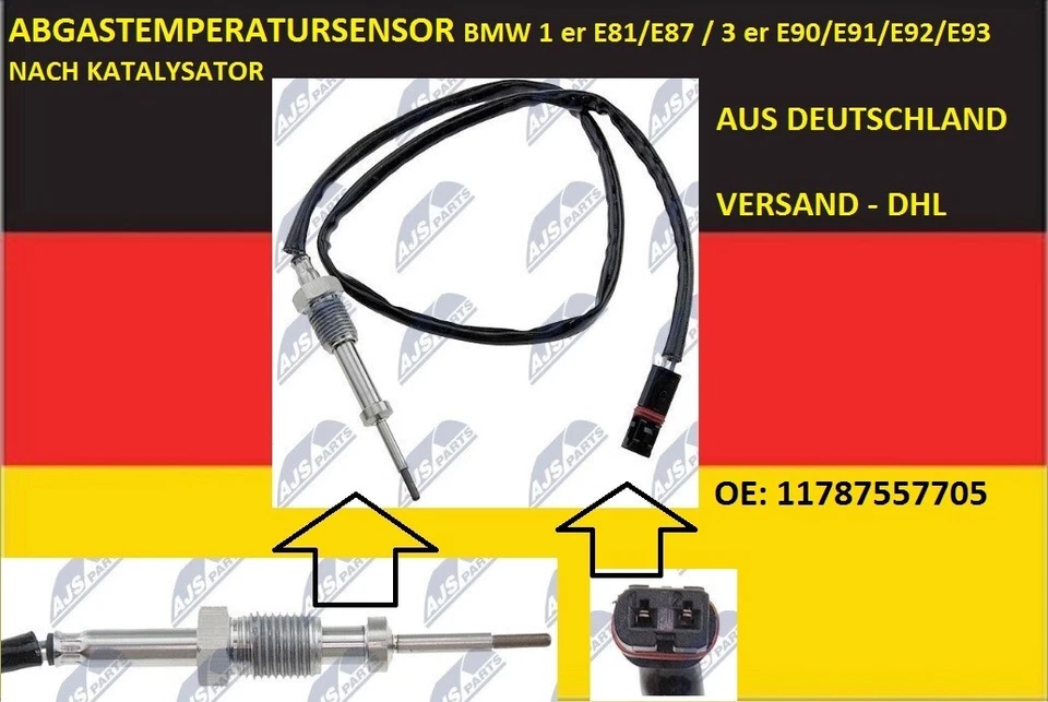 ABGASTEMPERATURSENSOR BMW 1 er E81/E87 / 3 er E90/E91/E92/E93   NACH KATALYSATOR - Bild 1 von 1