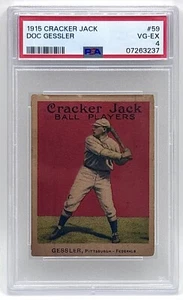 1915 Cracker Jack #59 Doc Gessler PSA 4 VG-EX - Foto 1 di 2