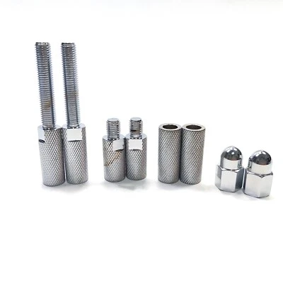 Chrom Mirror Extension w/ Acorn Nut Kits For Harley Touring Glide +3.5”/2.5” Foto 1 de 4