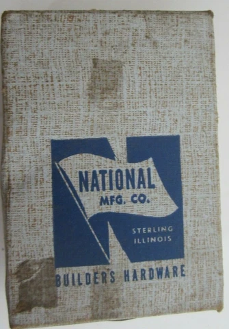 Vintage, National Mfg. Co, Flush Sash Lifts, No. 140, Bright Brass with Screws Cover