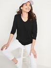 Old Navy Women's Size XS ~ Luxe Long Sleeve Voop Neck Tunic T-Shirt Tee $27